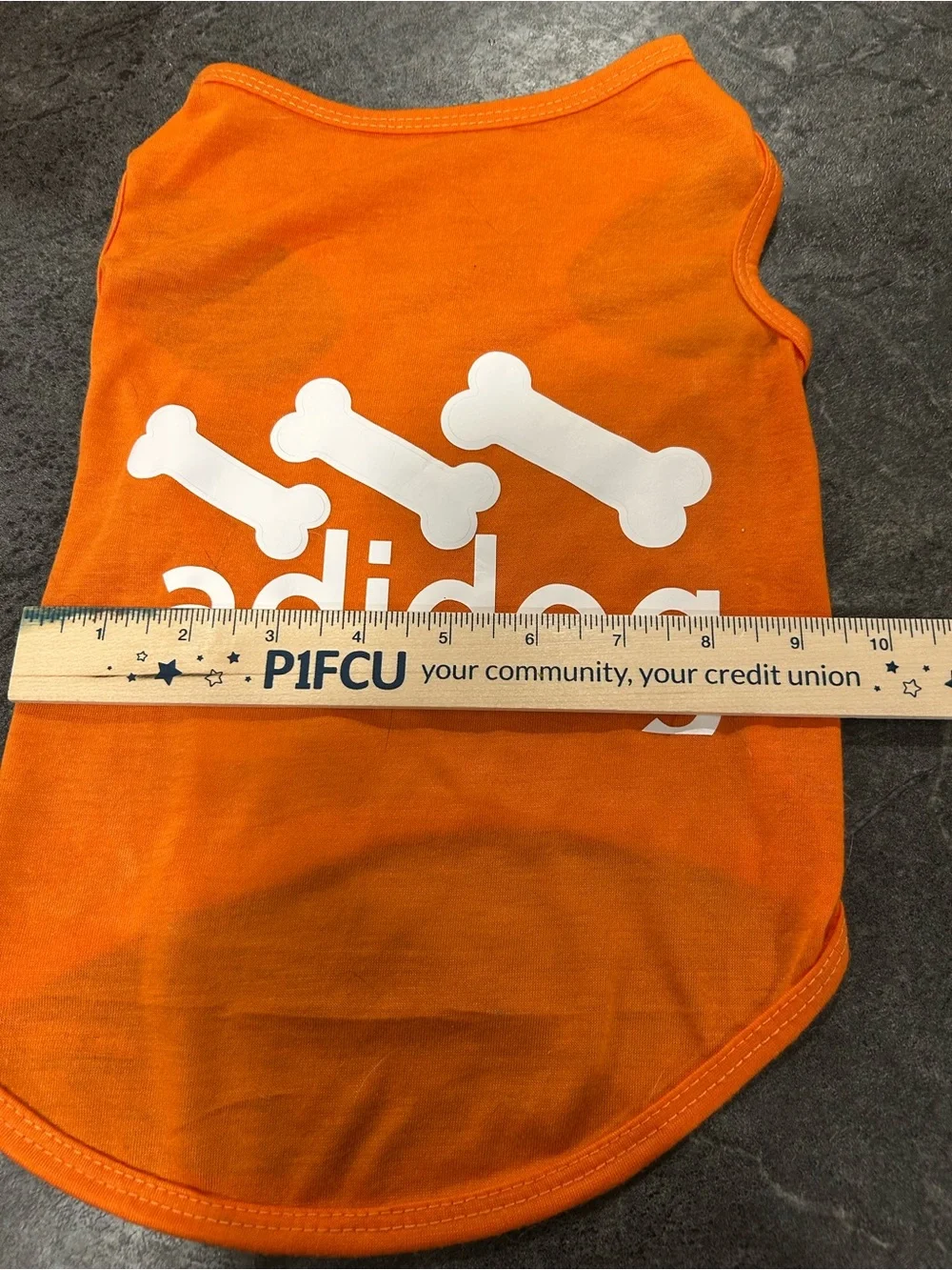 Adidog Orange Dog Tank Top by (unbranded)